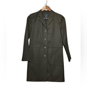 INC int’l CONCEPTS Olive Green 3/4 Trench Coat Women SIZE 2P.